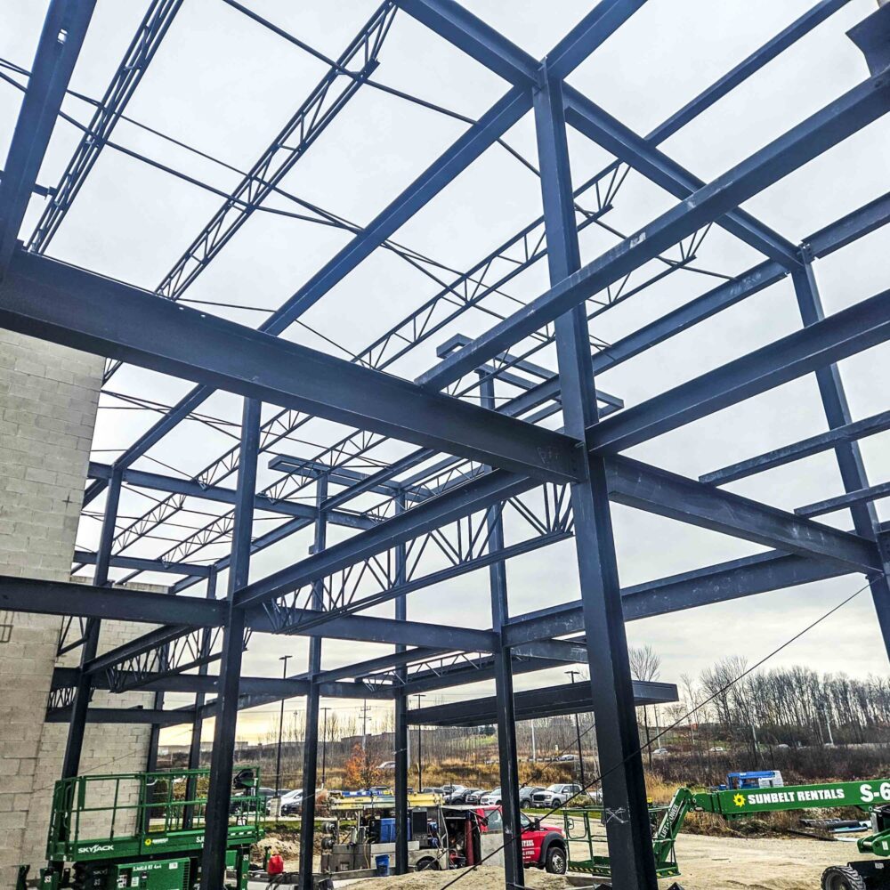 structural beams of a building