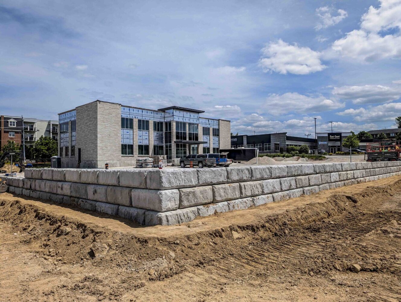 Retaining Wall under construction